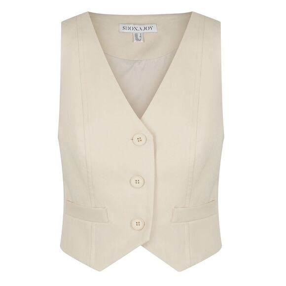 Shona Joy Jackets & Blazers - Shona Joy Tailored Beige Sara Vest Size 8